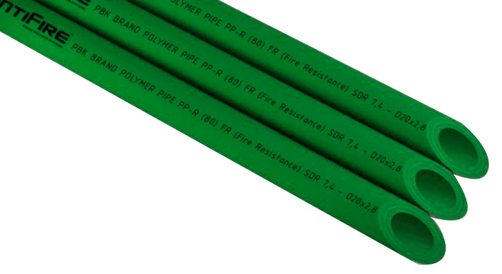 Труба полипропиленовая SDR 7.4 D40 L4м AntiFire Green